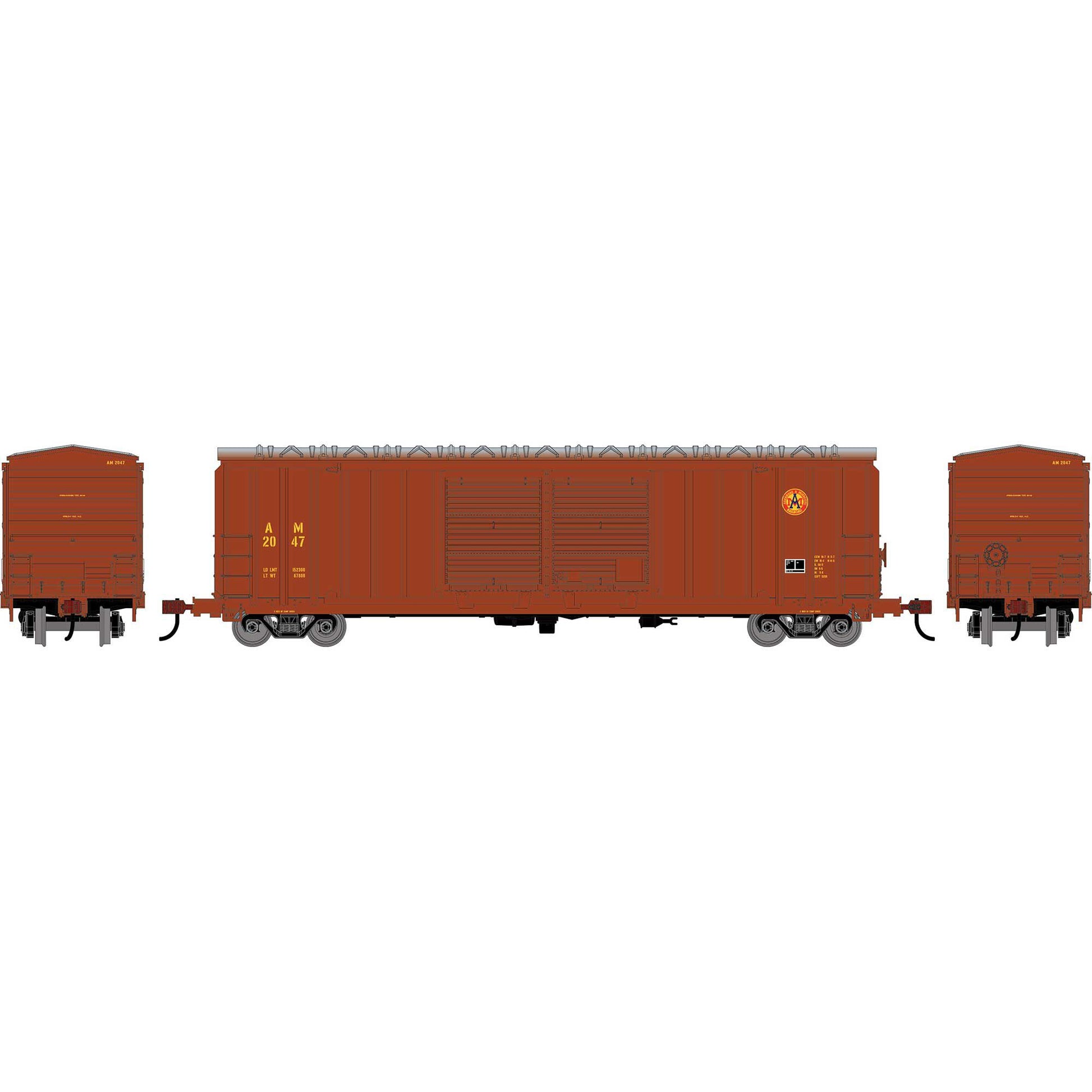 Roundhouse RND-1373 HO AM 50' FMC 5283 Double Door Boxcar #2047
