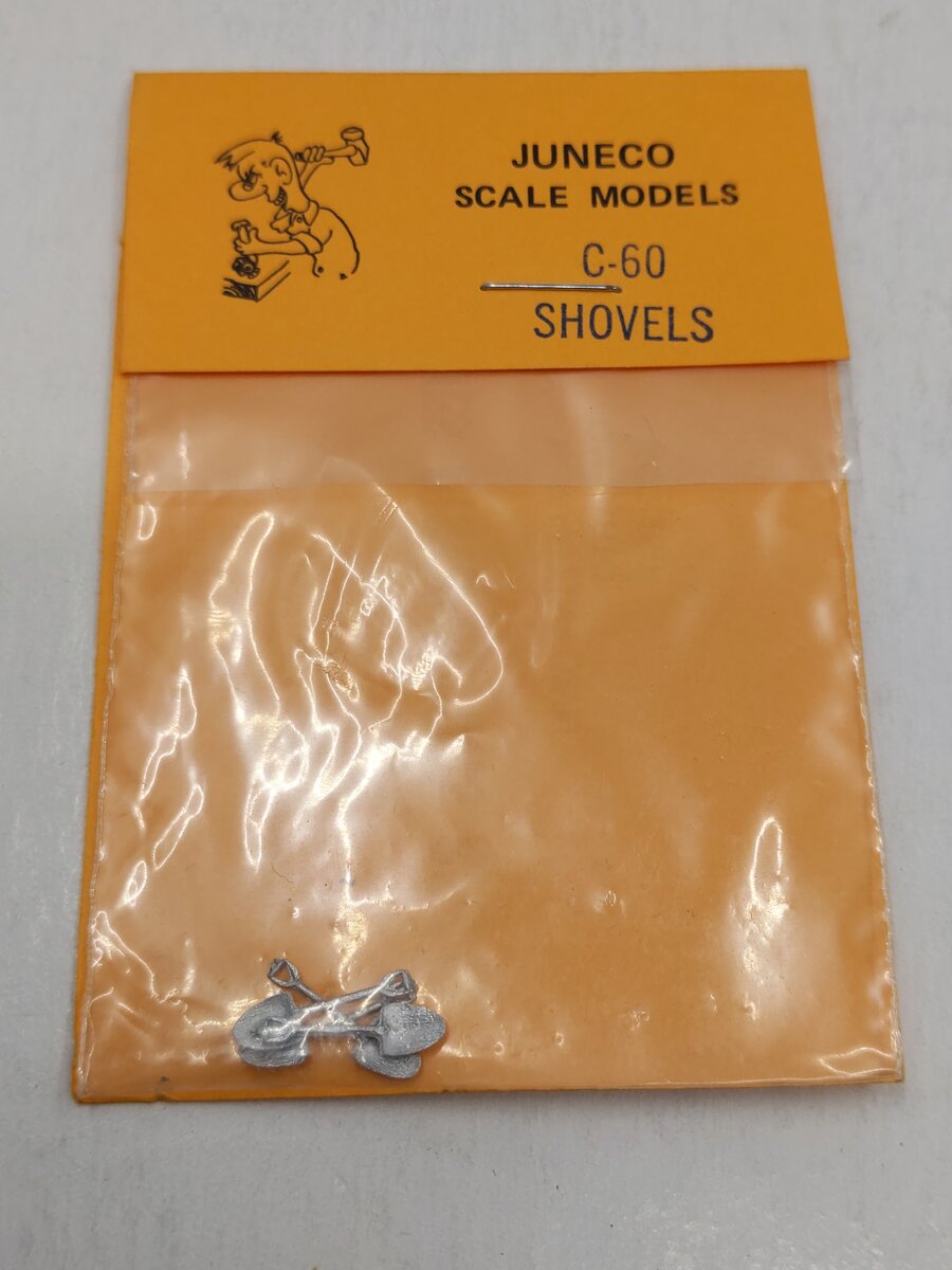 Juneco Scale Models C-60 HO Scale Metal Casting Shovels (Pack of 4)