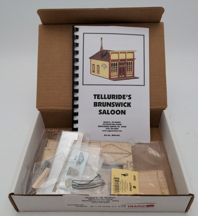 Raggs to Riches BRN-HO HO Scale Brunswick Saloon in Telluride Building Kit