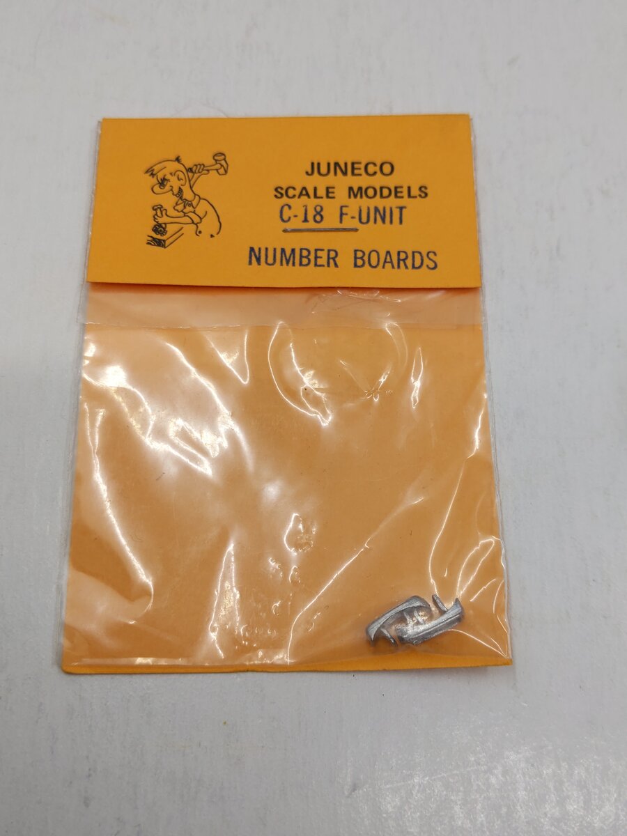 Juneco Scale Models C-18 HO Scale Metal Casting Number Boards