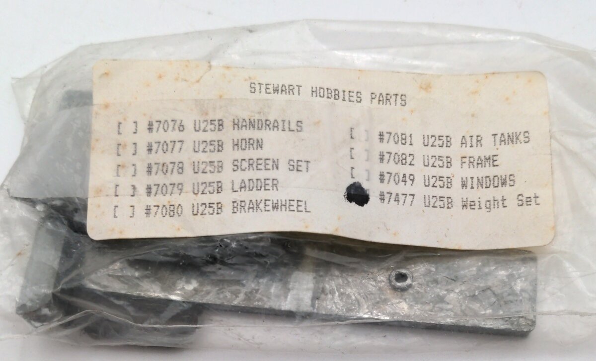 Stewart Hobbies 7477 U25B Weight Set