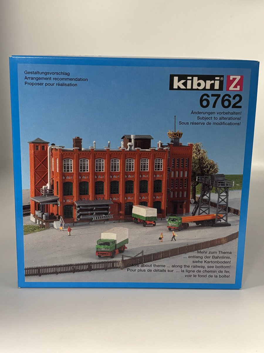 Kibri 6762 Z Textile Factory Building with Fence Kit