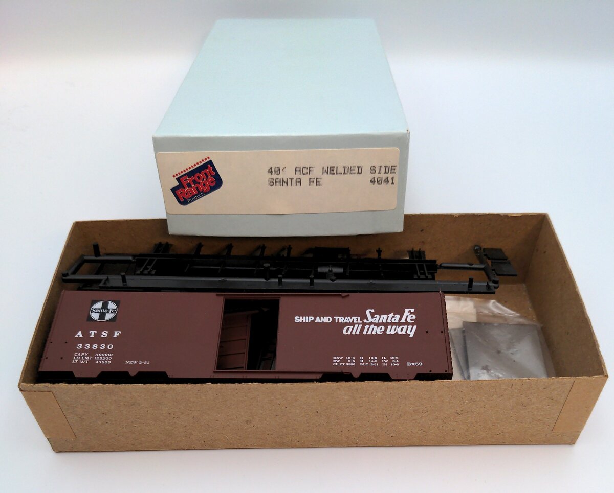 Front Range 4041 HO ACF Welded Side Santa Fe Box Car Kit