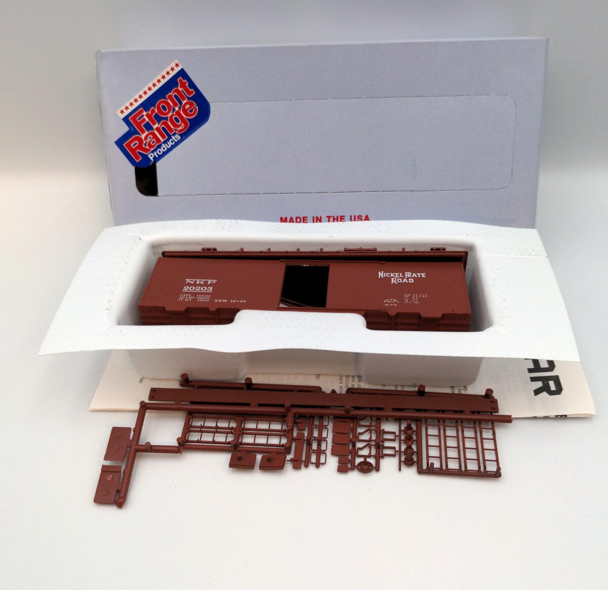 Front Range 4047 HO 40' ACF Welded Side NKP Box Car Kit