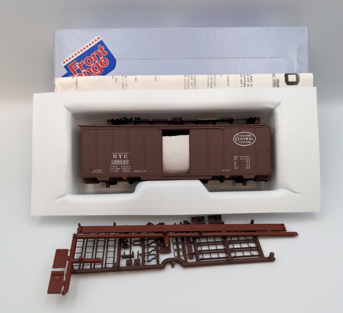 Front Range 4087 HO 40' ACF Rivet Side NYC Boxcar Kit