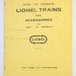Lionel 1965-A Lionel 1965 Train and Accessory Operation Manual