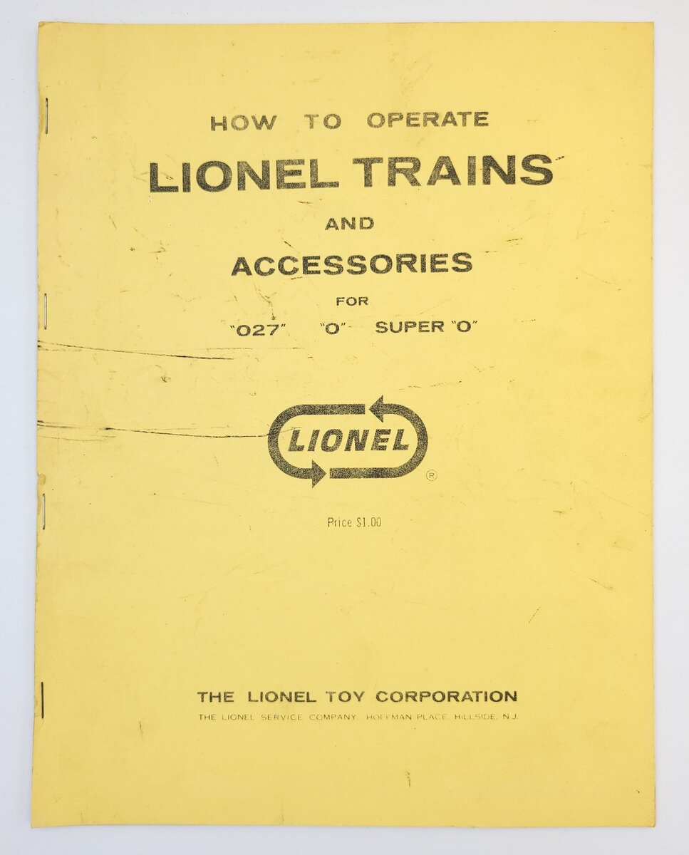 Lionel 1965-A Lionel 1965 Train and Accessory Operation Manual