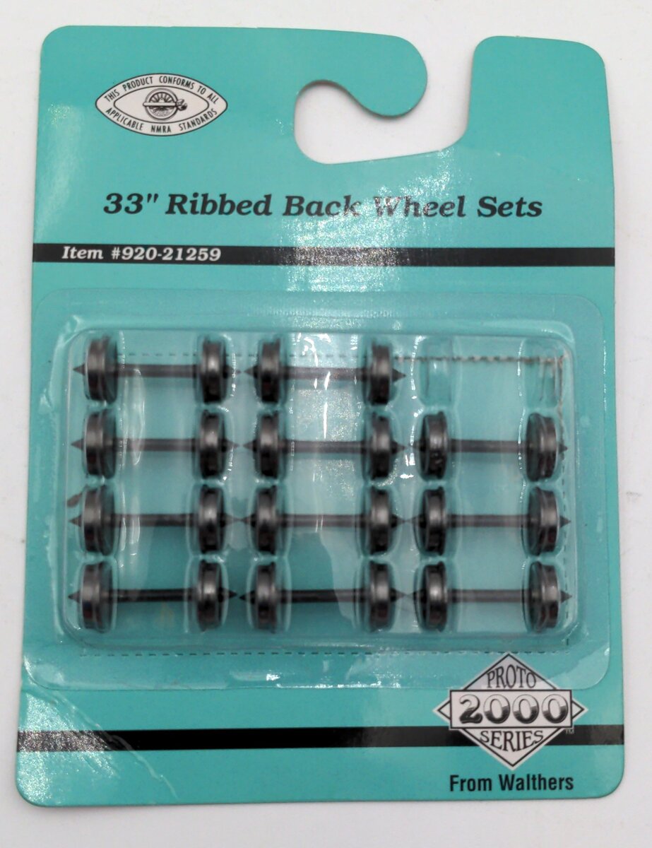 Walthers 920-21259 36" Ribbed Wheel Set