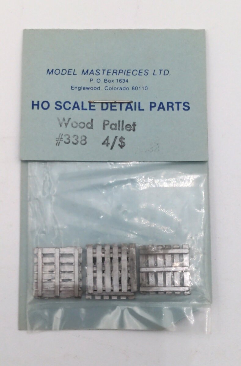 Model Masterpieces 338 HO Wood Pallets 4/pk Die Cast