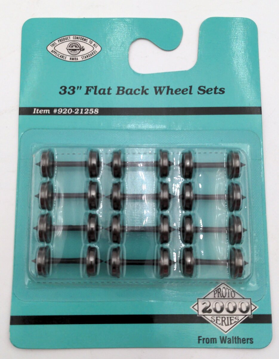 Walthers 920-21258 33" Flat Back Wheel Sets