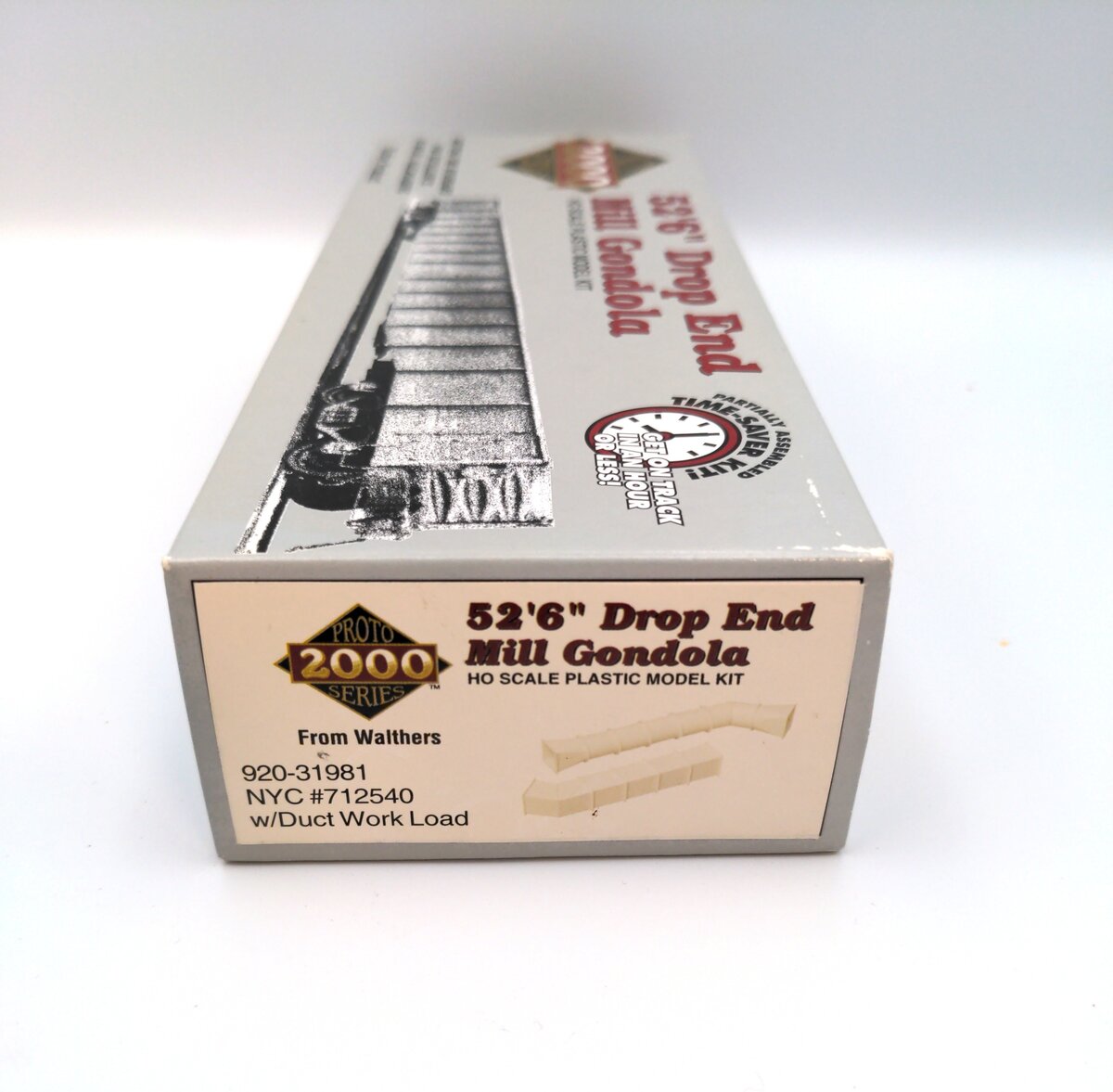 Proto 2000 31981 HO Drop End Mill Gondola w/Duct Work Load NYC #712540