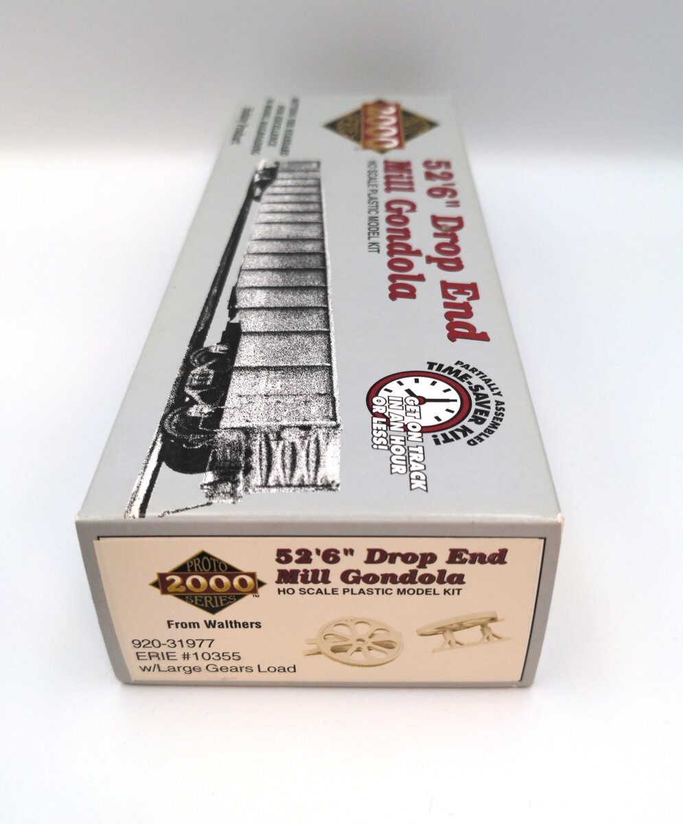 Proto 2000 31977 HO Scale ERIE Drop End Mill Gondola w/Large Gears Load #10355