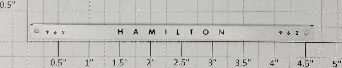 American Flyer 962-1 S Scale Passenger Car "962 Hamilton" Nameplate