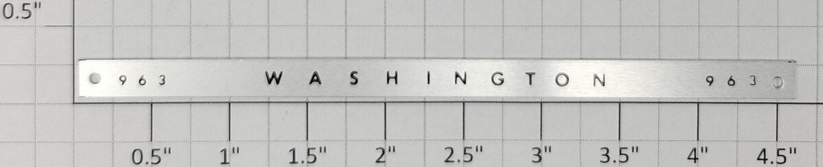 American Flyer 963-1 S Scale Passenger Car "963 Washington" Nameplate