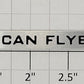 American Flyer AFL502 S Scale Passenger Car "502 American Flyer Lines" Nameplate