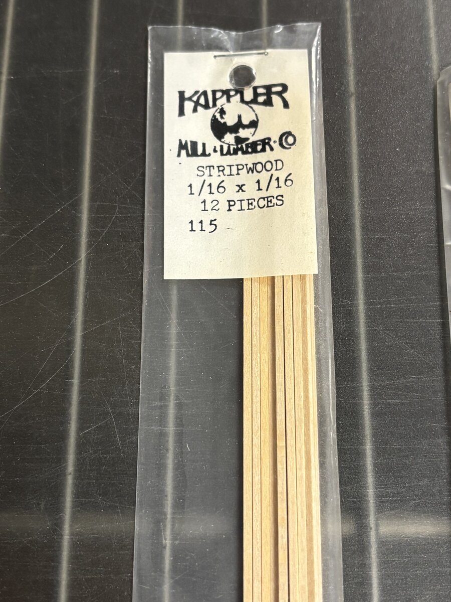 Kappler 115 HO 1/16 x 1/16 Lumber 12 Pieces