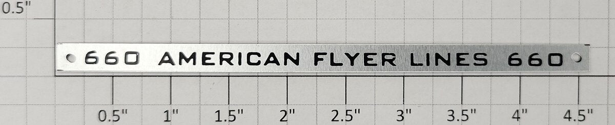 American Flyer AFL660 S Scale Passenger Car "660 American Flyer Lines" Nameplate
