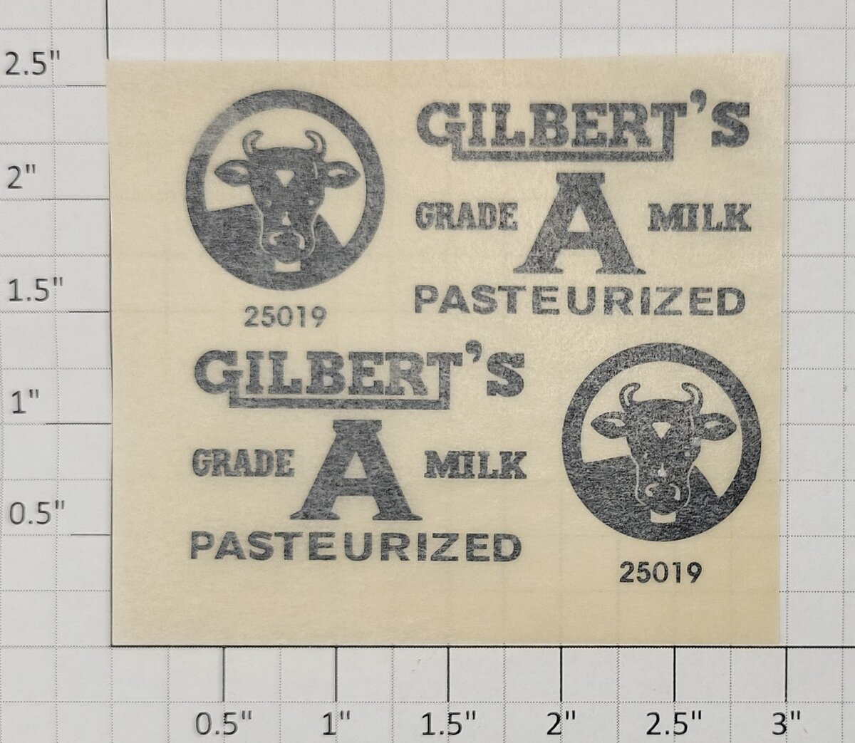 American Flyer TRS0846 25019 Gilbert's Milk Dry Transfer Decal Set