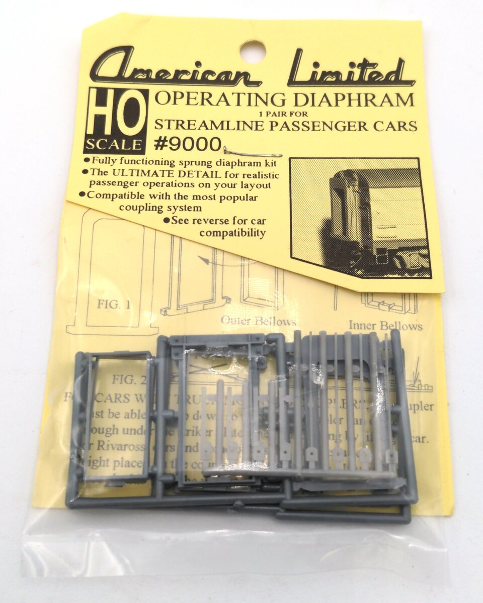 American Limited Models 9000 HO Operating Diaphram for Streamline Passenger Cars