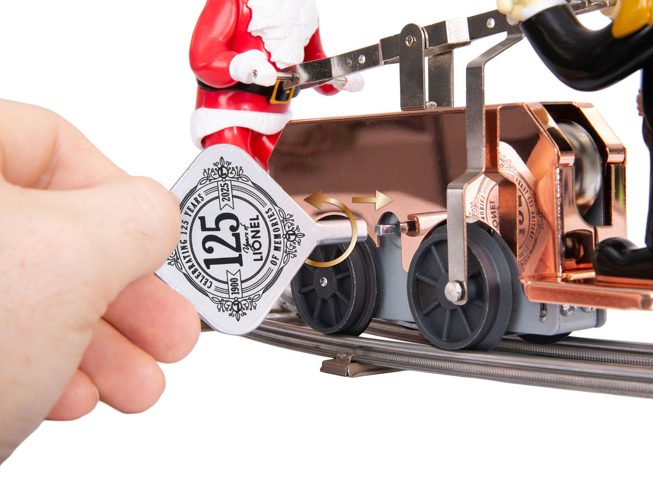 Lionel 2535160 O Lenny/Santa Bronze Handcar