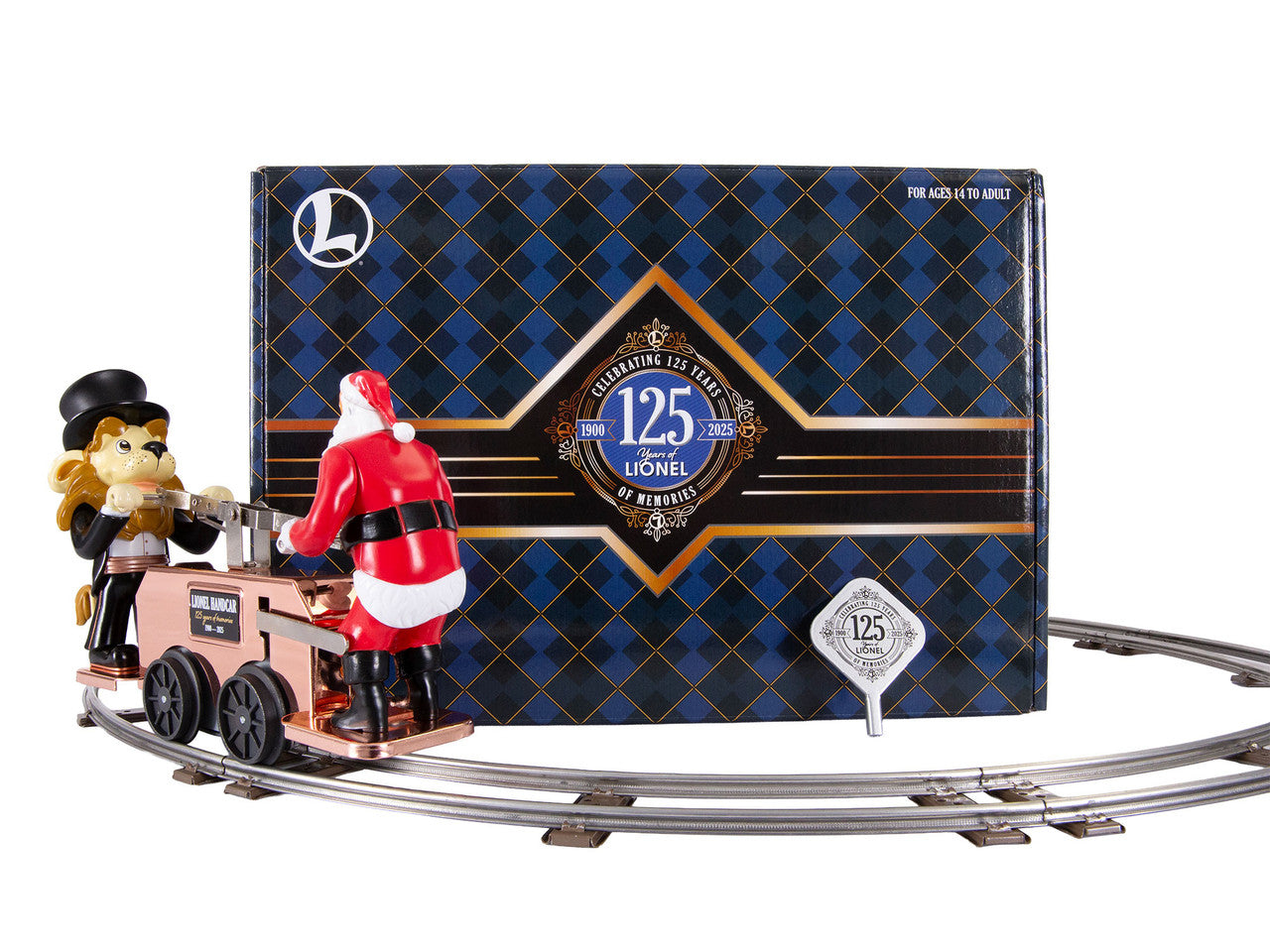 Lionel 2535160 O Lenny/Santa Bronze Handcar
