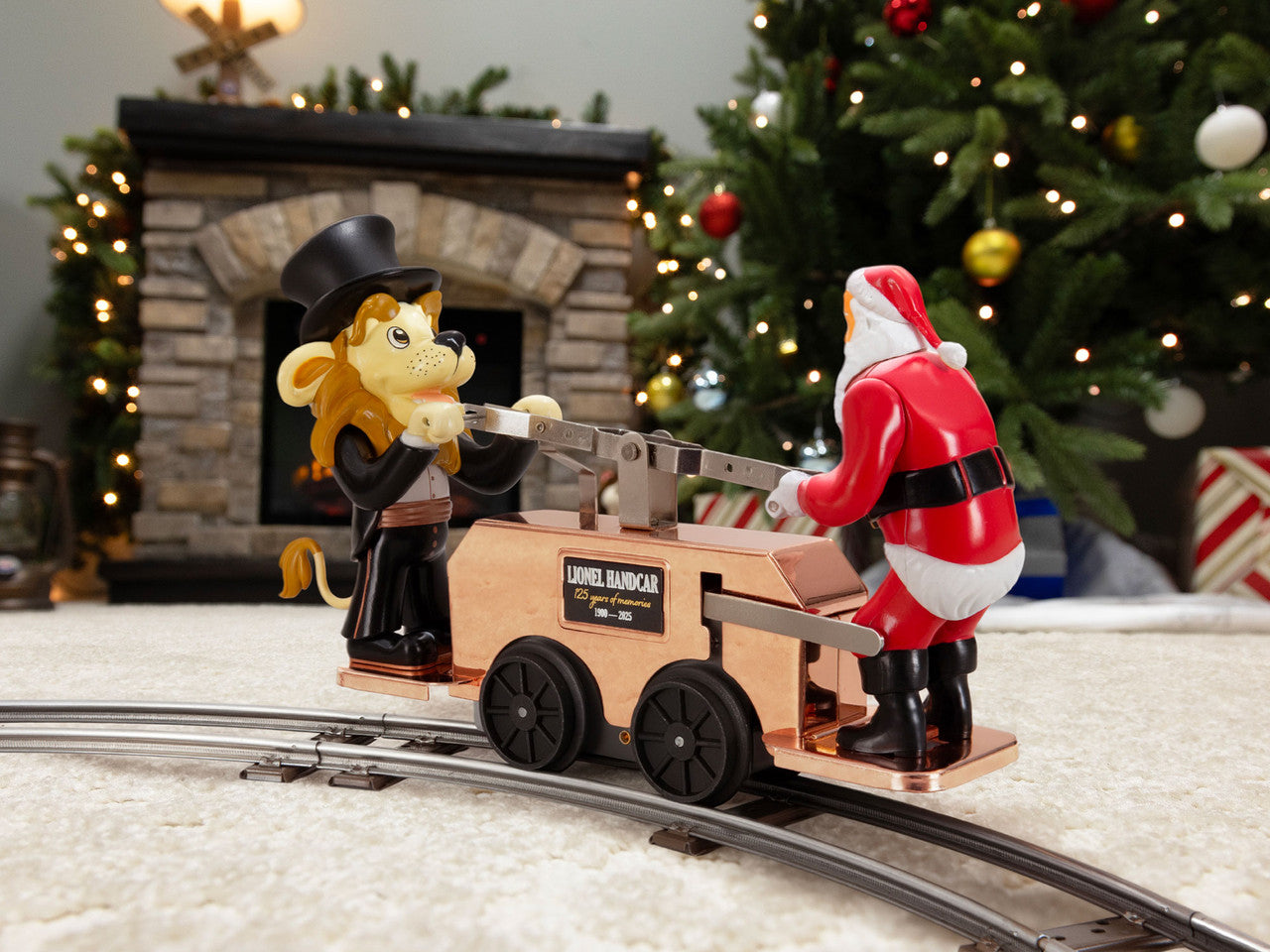 Lionel 2535160 O Lenny/Santa Bronze Handcar