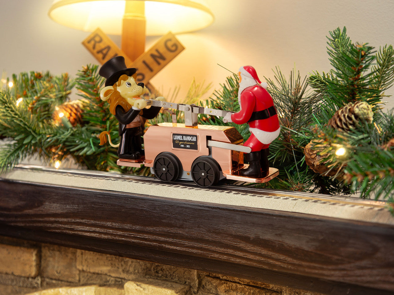 Lionel 2535160 O Lenny/Santa Bronze Handcar