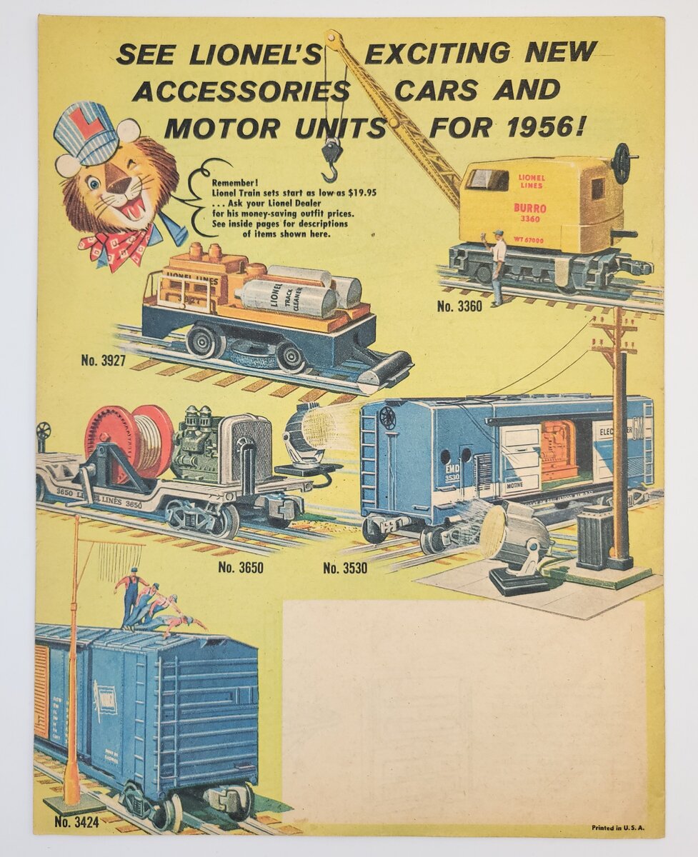 Lionel 1956-A Lionel 1956 Consumer Catalog