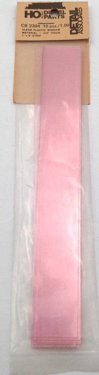 Detail Associates CB 2304 Clear Plastic Window Material