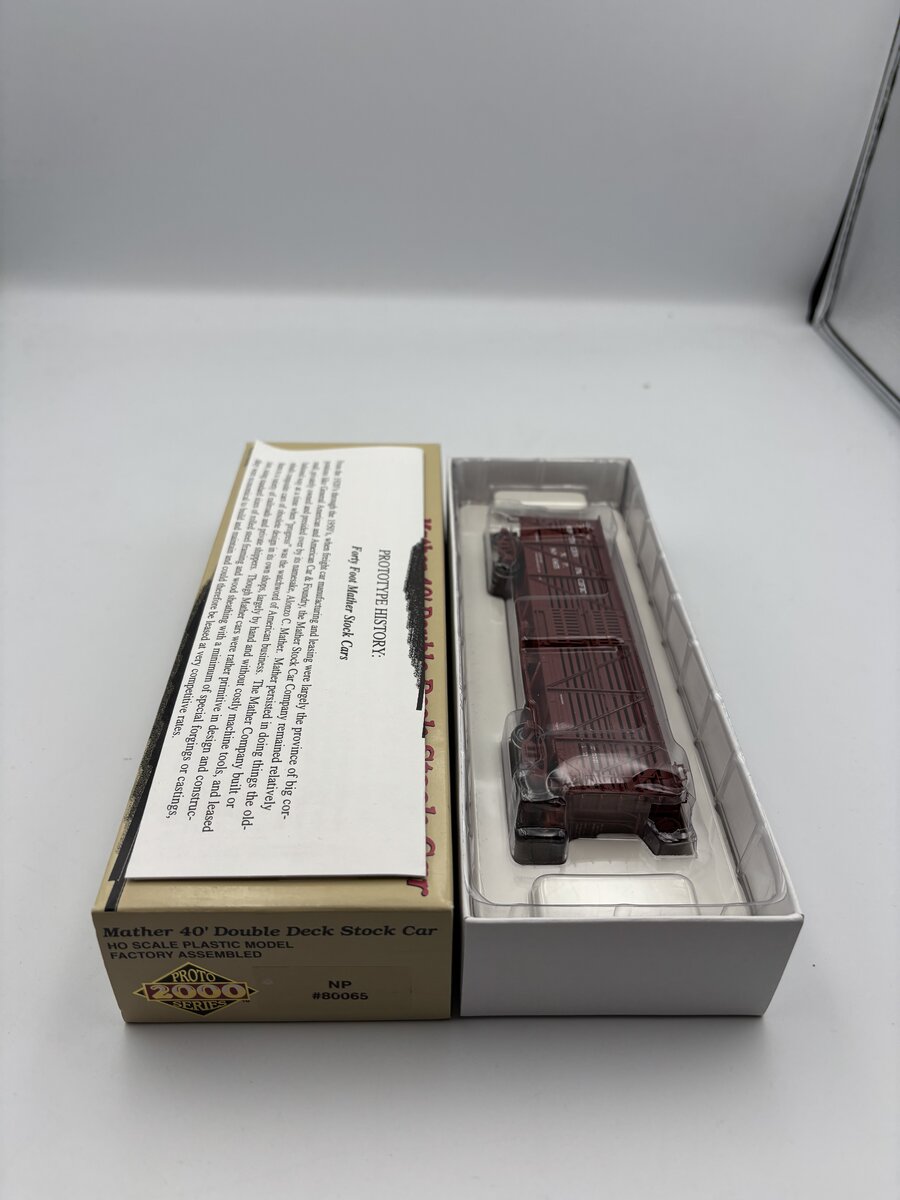 Proto 2000 80065 HO Mather 40' Double Deck Stock Car Model Kit