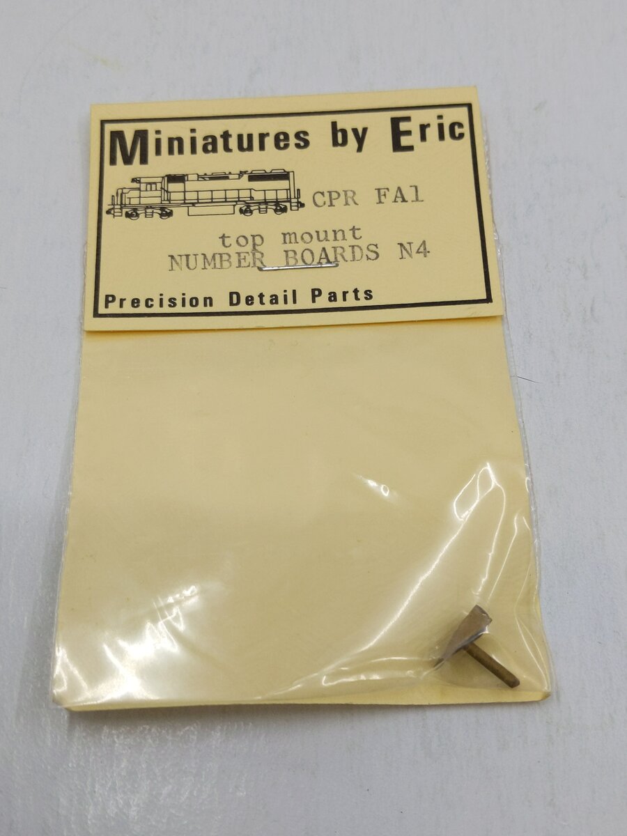 Miniatures By Eric N4 HO Scale Brass CPR FA1 Top Mount Number Board Part