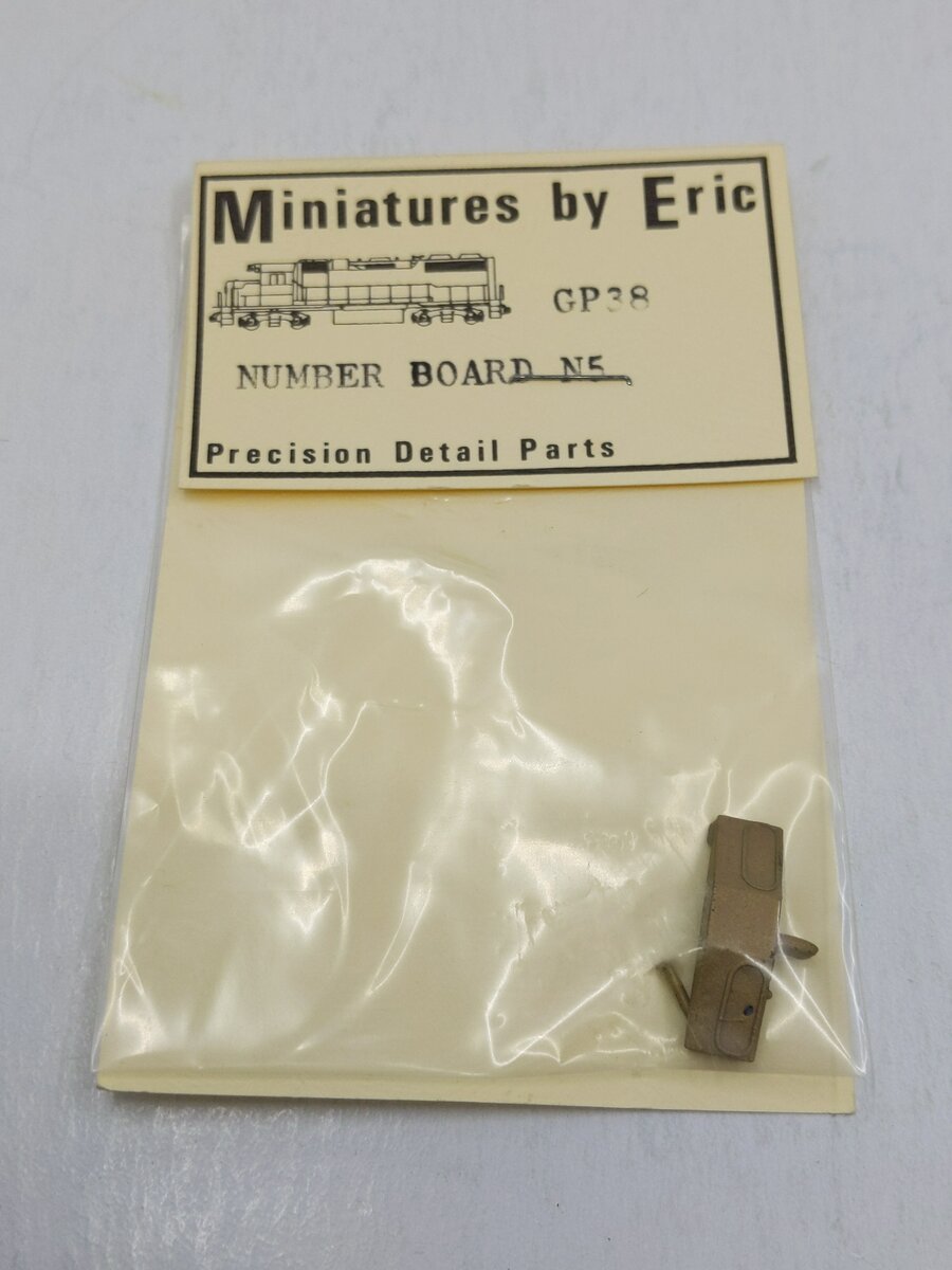 Miniatures By Eric N5 HO Scale Brass GP38 Number Board Part