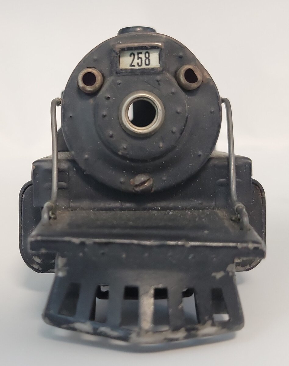 Lionel 258 Prewar Steam Locomotive Boiler Shell with Steam Chest/Pilot Wheels