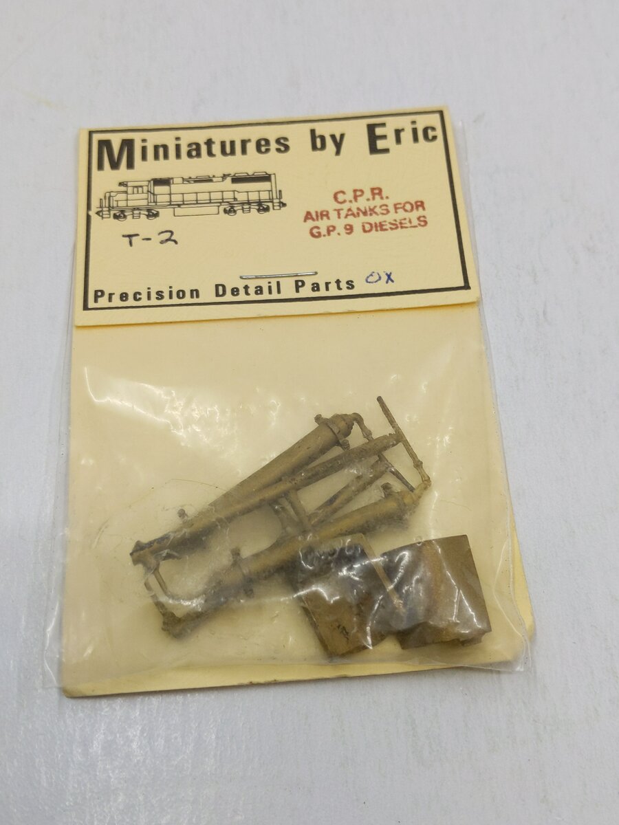 Miniatures By Eric T2 HO Scale Brass C.P.R. Air Tanks for GP-9 Diesels