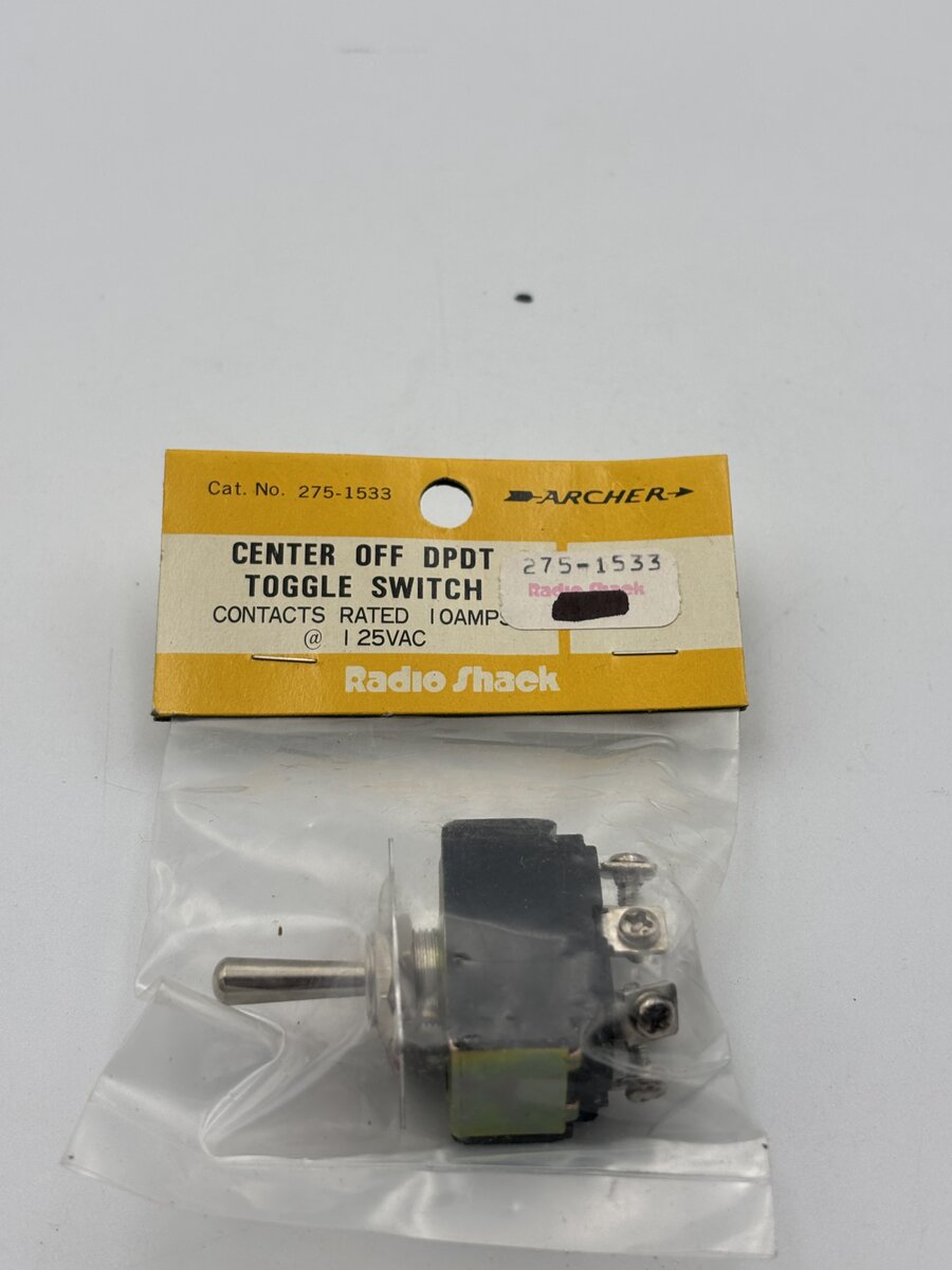 Archer 275-1533 Center Off DPDT Toggle Switch