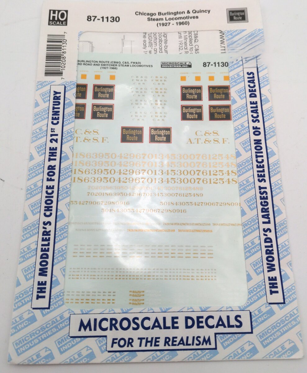Microscale 87-1130 Chicago Burlington & Quincy Steam Locomotives