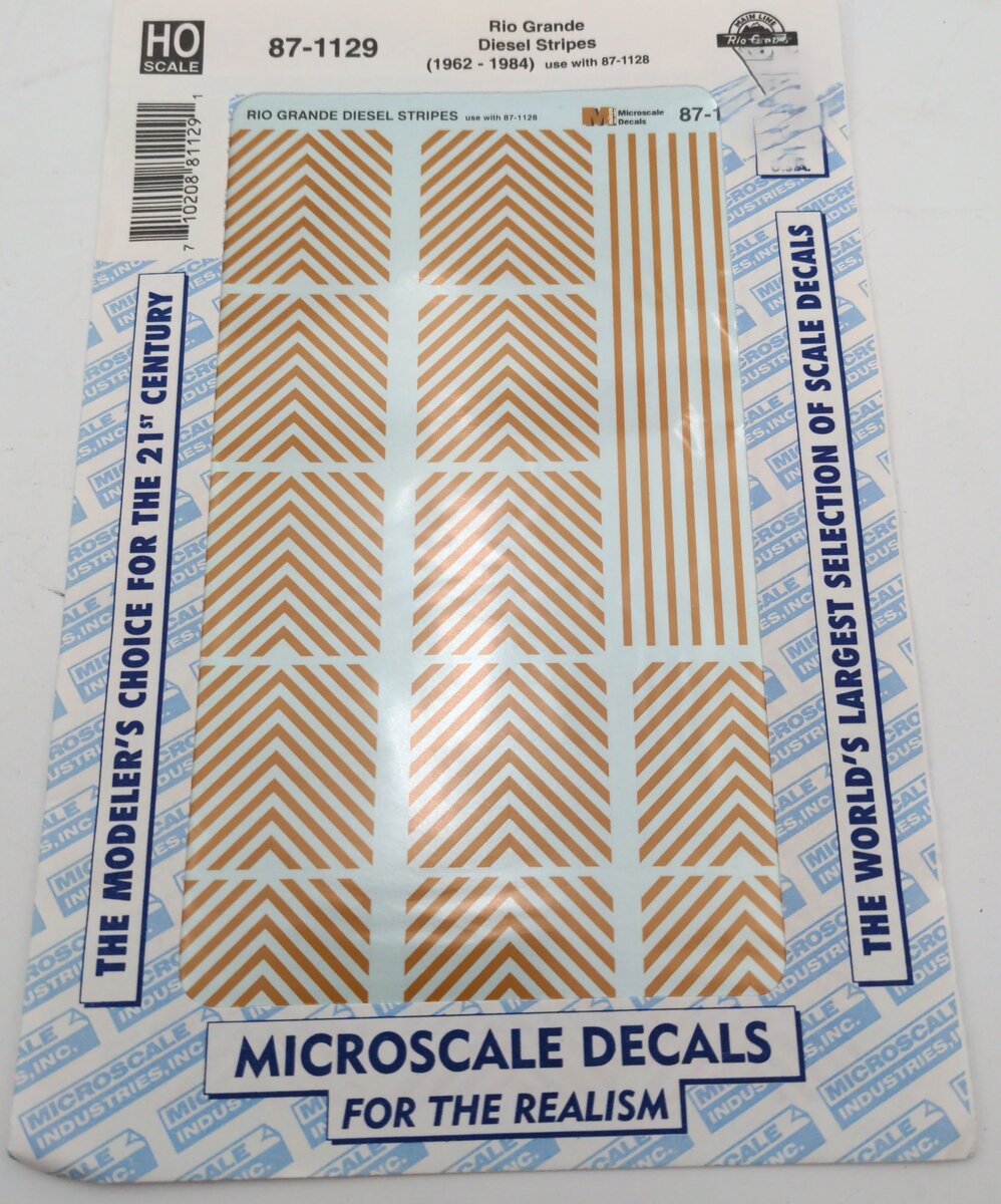 Microscale 87-1129 Rio Grande Diesel Stripes (1962-1984)