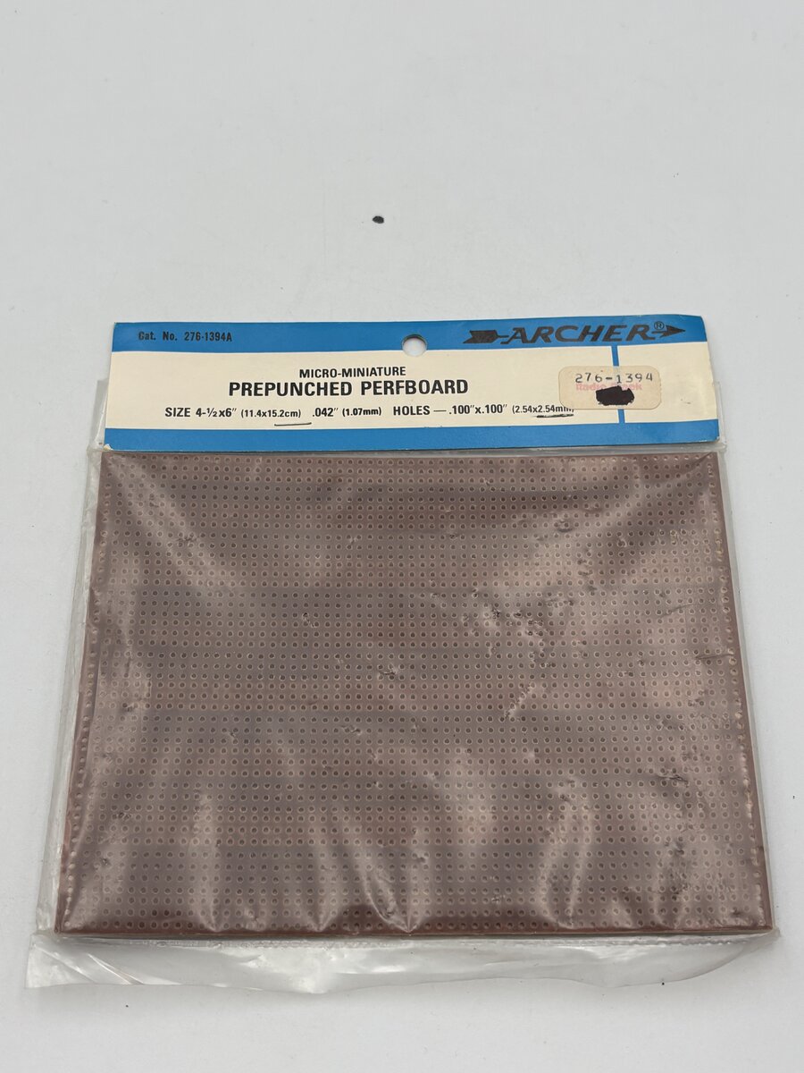 Archer 276-1394A Micro-Miniature Prepunched Perfboard