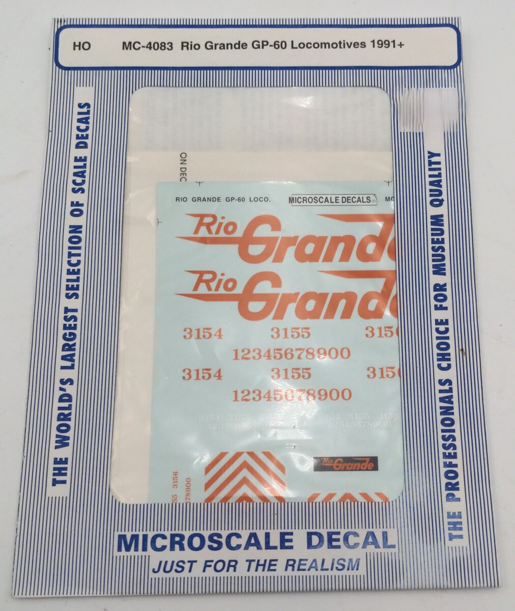 Microscale MC-4083 Rio Grande GP-60 Locomotives 1991+-