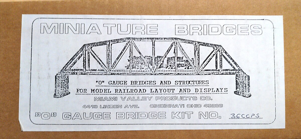 Miami Valley O36CCP-S O Gauge 36" Single Span Truss Bridge Kit