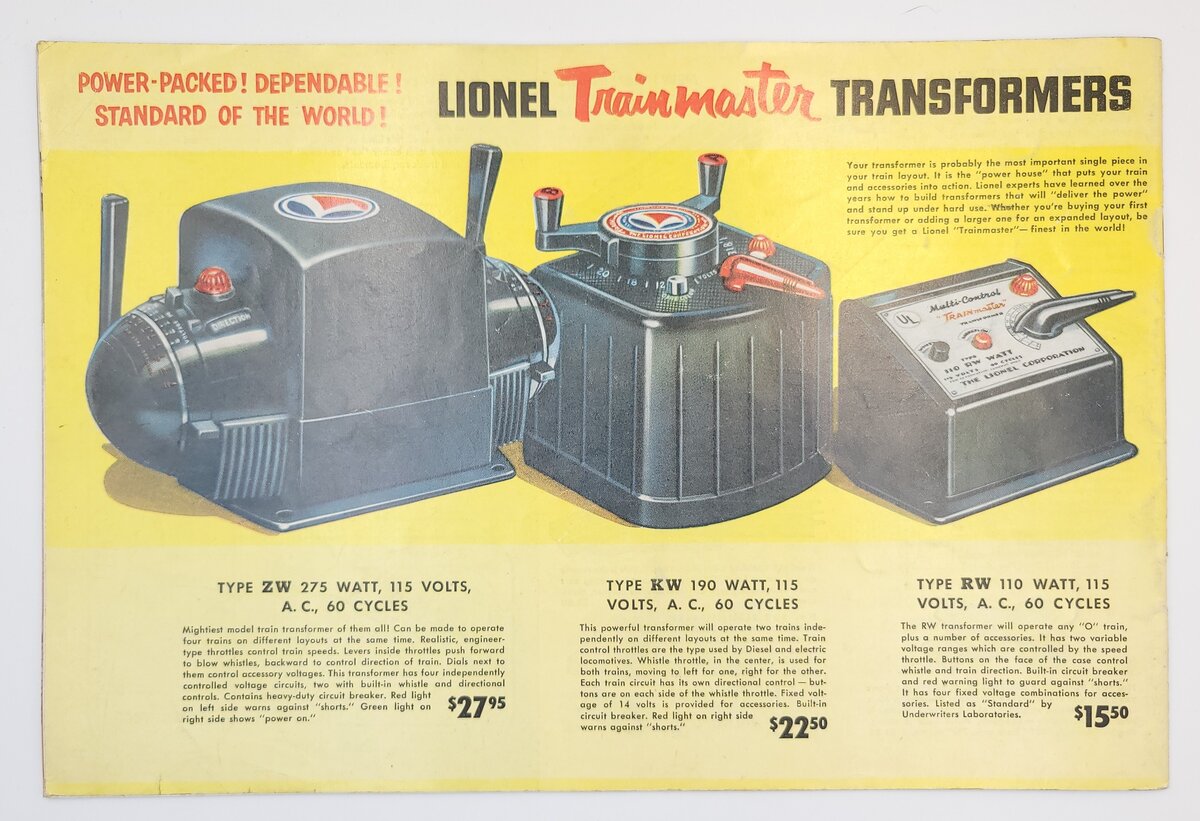 Lionel 1952-A Lionel 1952 Consumer Catalog