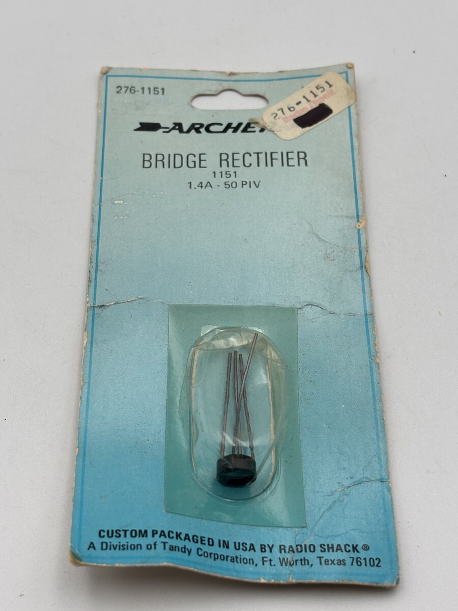 Archer 276-1151 Bridge Rectifier 1.4A-50PIV