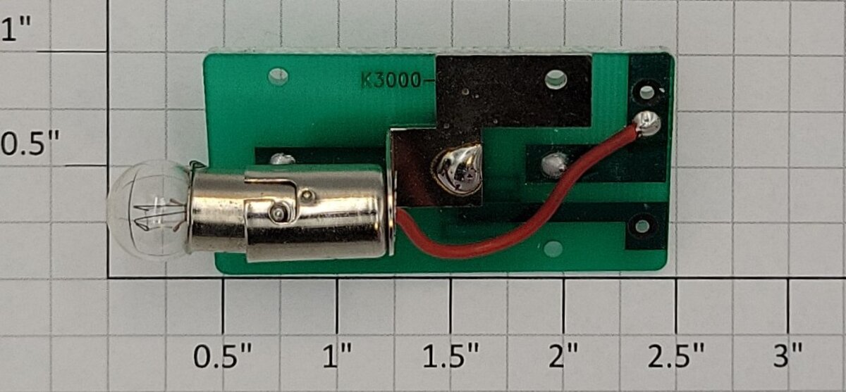 K-Line K3000-X018-1 Smoke Unit PCB Circuit Board with Resistor/Lamp Socket/Bulb