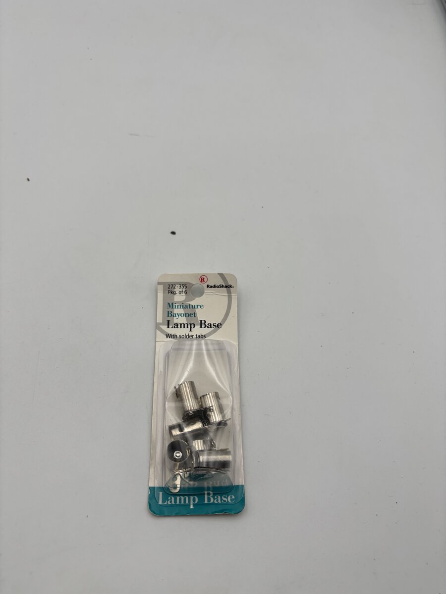 Radio Shack 272-355 Miniature Bayonet Lamp Base With Solder Tabs