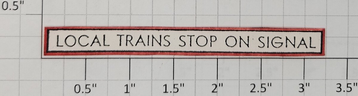 American Flyer FLV0224-R #271 "Local Trains Stop On Signal" Sticker Decal
