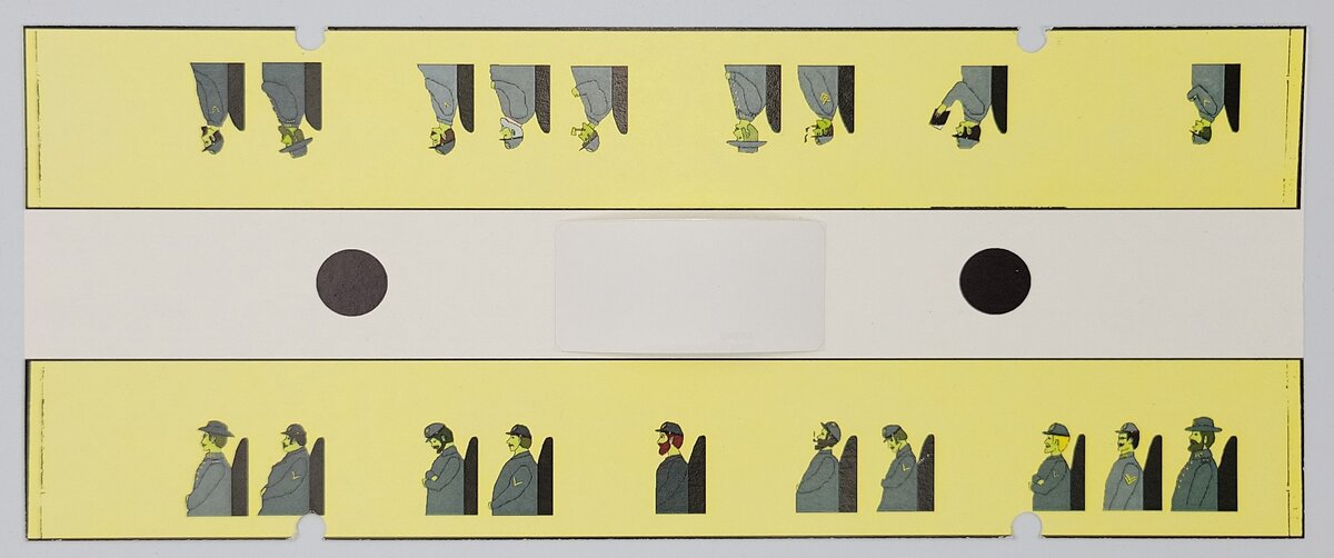 American Flyer D-182 Southern Troops Passenger Silhouette Window Insert #1