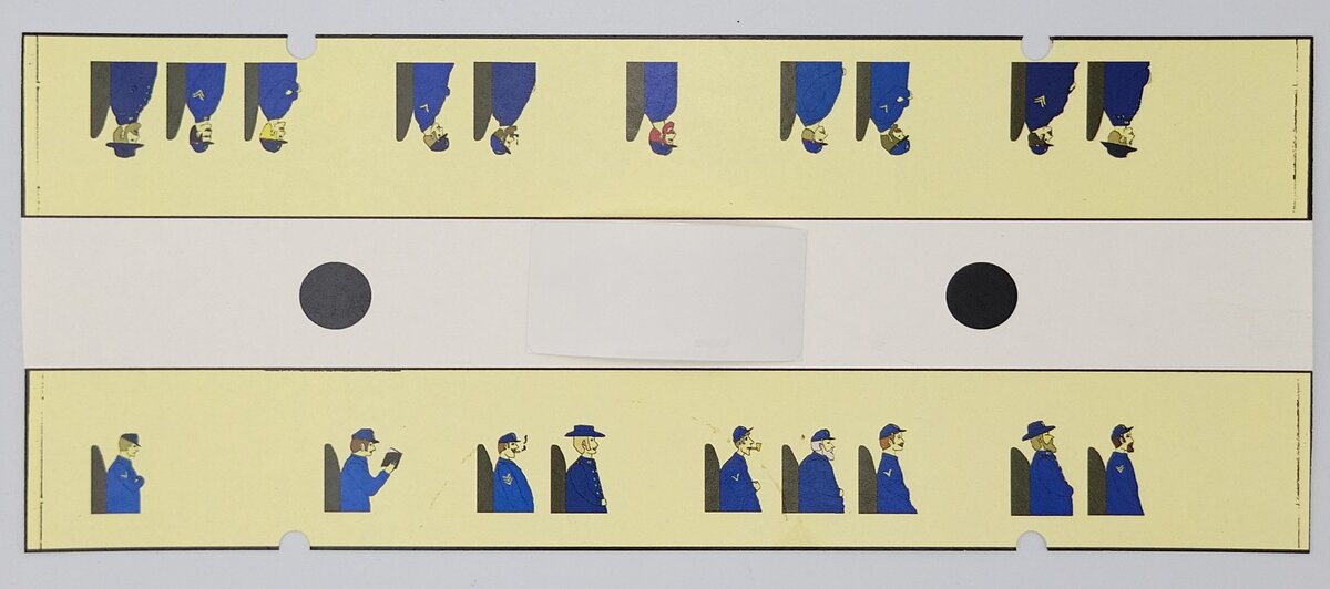 American Flyer D-184 Northern Troops Passenger Can Window Insert Silhouette #1