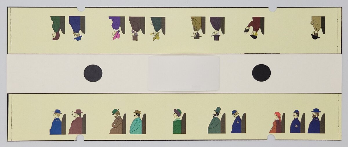 American Flyer D-179 Civilians / Troops Passenger Silhouette Window Insert #2