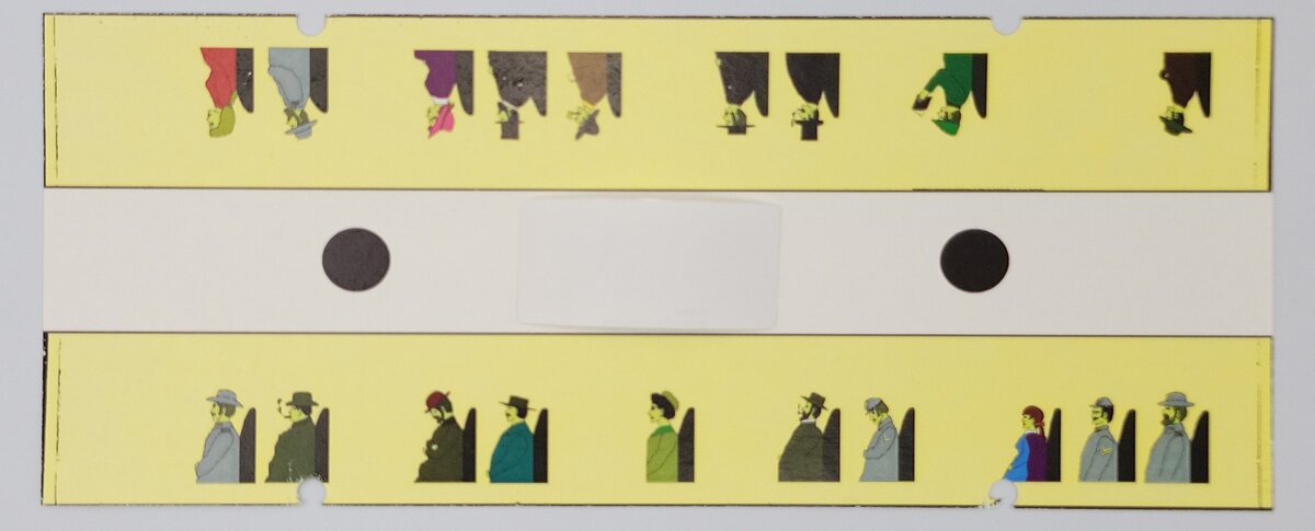 American Flyer D-181 Civilians / Troops Passenger Silhouette Window Insert #2