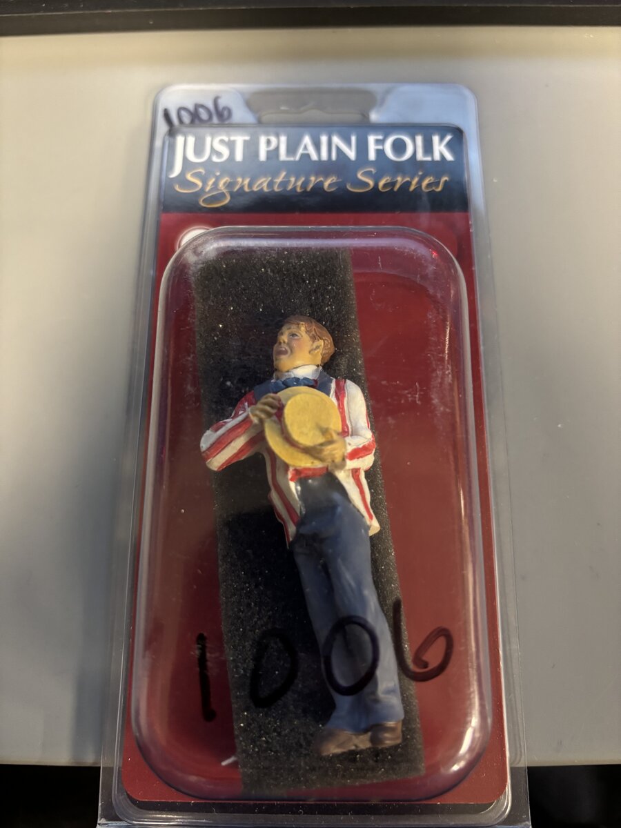 Just Plain Folk 1006 G Scale Train Figure Barbershop quartet Oscar